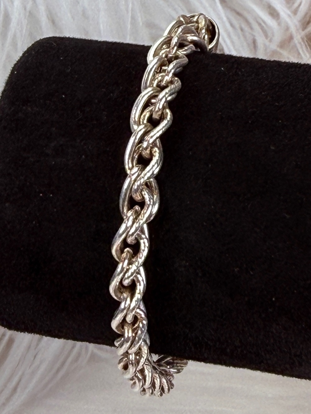 Silvertone vintage Premier design twisted Chain Bracelet
